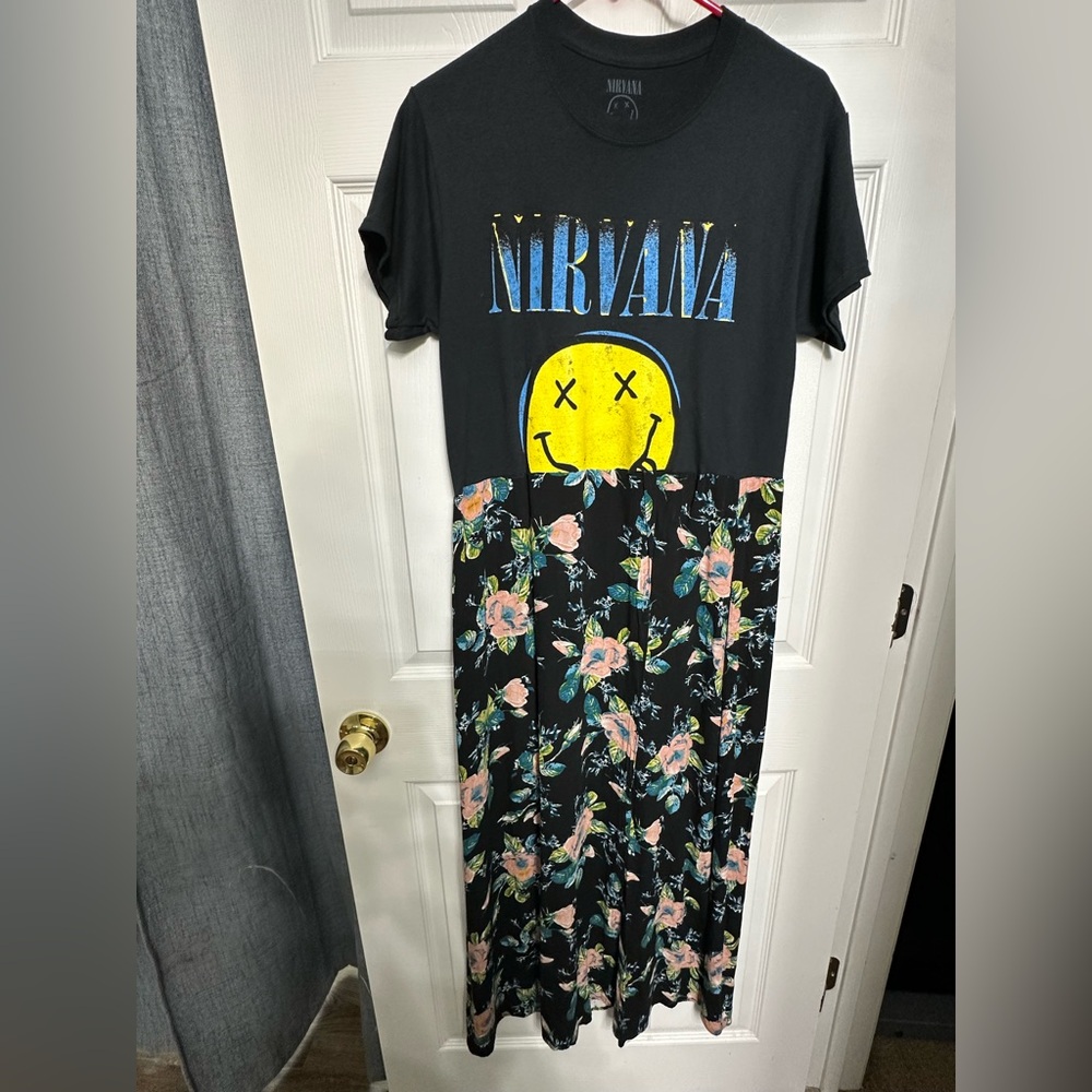 NIRVANA band tee dress Upcycled